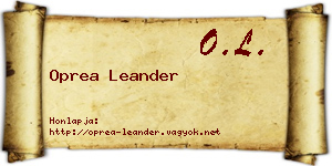 Oprea Leander névjegykártya